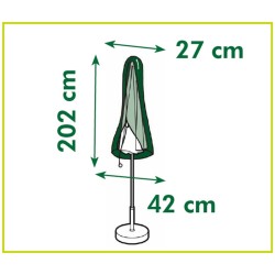 Nature Telo di Protezione per Ombrelloni Dritti Giardino 202x42x27 cm