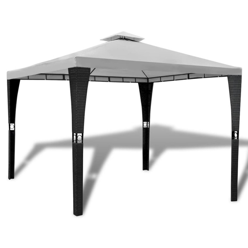   Gazebo con Tetto 3 x 3 m Crema Bianco