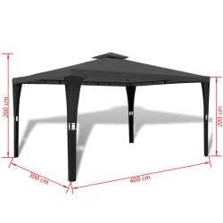   Gazebo con Tetto 3x4 m Grigio Scuro