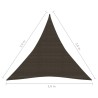    Vela Parasole 160 g/m² Marrone 3,6x3,6x3,6 m in HDPE