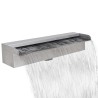   Fontana a Cascata per Giardino Rettangolare Acciaio Inox 45 cm