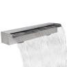   Fontana a Cascata per Giardino Rettangolare Acciaio Inox 60 cm