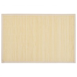   6 Tovagliette di Bamboo 30 x 45 cm Naturale