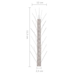   Set Dissuasori per Uccelli e Piccioni 6 pz Acciaio 5 File 3 m