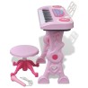   Gioco Bambini Tastiera con Sgabello/Microfono 37 Tasti Rosa