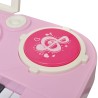   Gioco Bambini Tastiera con Sgabello/Microfono 37 Tasti Rosa