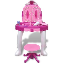   Gioco per Bambini Tavolo Cosmetica 3 Specchi con Luci/Suoni