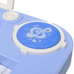   Gioco Bambini Tastiera con Sgabello/Microfono 37 Tasti Blu