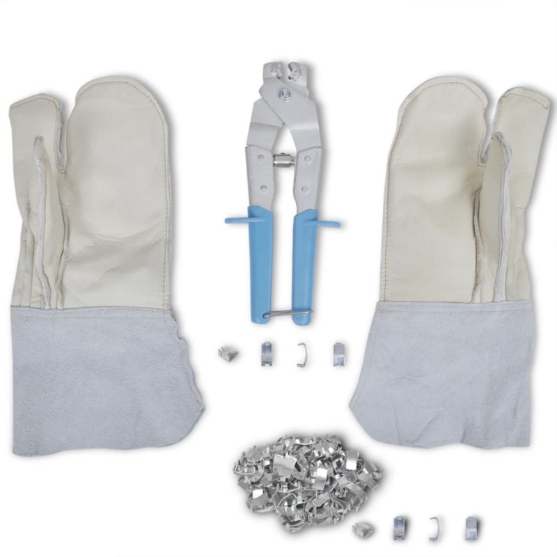   Set Accessori per Filo Spinato NATO Guanti Pinza 200 Fermagli