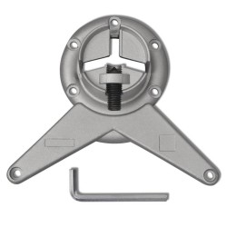   Set Gambe Tavolo 4 pz in Nickel Spazzolato Regolabili 870 mm