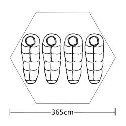   Tenda per 4 Persone Gialla