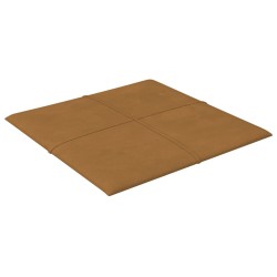 Pannelli Murali 12 pz Marroni 30x30 cm Velluto 1,08 m²