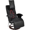 Poltrona Massaggiante Shiatsu Nera in Similpelle