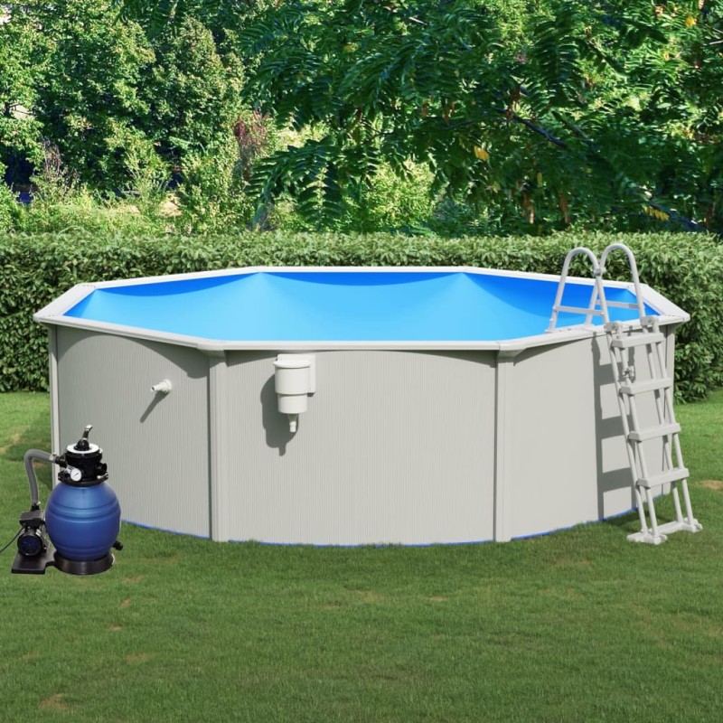   Piscina con Pompa Filtro a Sabbia e Scaletta 460x120 cm