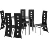   Set Tavolo da Pranzo 7 pz Nero