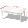   Tavolino da Salotto 100x60x42 cm Bianco Lucido