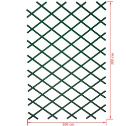 Nature Pergolato da Giardino 100x200 cm PVC Verde 6040704