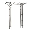 Nature Arco da Giardino in Metallo 114x66x232 cm Nero