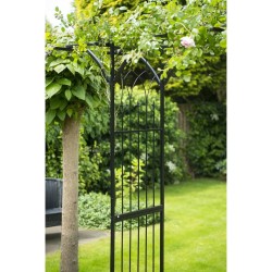 Nature Arco da Giardino in Metallo 114x66x232 cm Nero