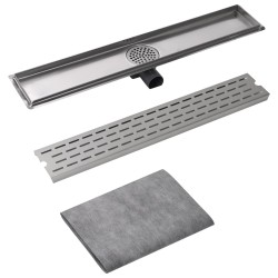   Canaletta Drenaggio Lineare per Doccia 730x140 mm Acciaio Inox