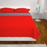 Copriletto Double-Face Trapuntato Rosso e Grigio 230x260 cm