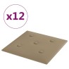   Pannelli Murali 12 pz Cappuccino 30x30 cm Similpelle 1,08 m²