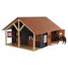 Kids Globe Stalle con 2 Box e 1 Officina 1:24 610167