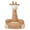 Poltrona in Peluche per Bambini Girafa Marrone