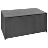   Baule da Giardino Nero 120x50x60 cm in Polyrattan