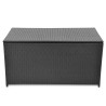   Baule da Giardino Nero 120x50x60 cm in Polyrattan