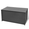   Baule da Giardino Nero 120x50x60 cm in Polyrattan