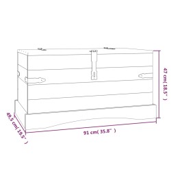   Cassapanca in Pino Messicano Corona Range 91x49,5x47 cm