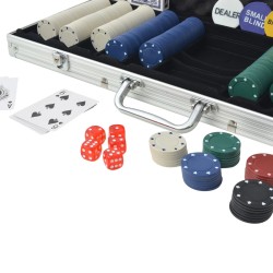   Set da Poker con 500 Chips Alluminio