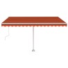 Tenda Retrattile Automatica con Palo 400x300 cm Arancio Marrone