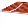 Tenda Retrattile Automatica con Palo 400x300 cm Arancio Marrone