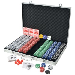   Set da Poker con 1000 Chips Alluminio