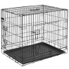 @Pet Gabbia Trasporto per Cani in Metallo 107x70x77,5 cm Nera 15004