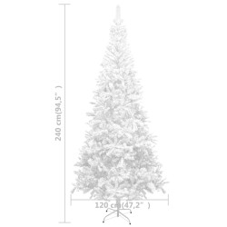 Albero di Natale Artificiale L 240 cm Bianco