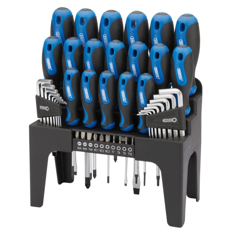 Draper Tools Set 44 Pz Cacciaviti Brugole e Punte Blu