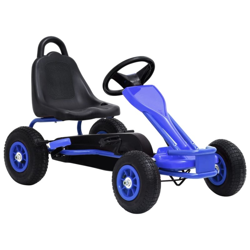   Go Kart a Pedali con Pneumatici Blu