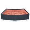   Scalino per Spa in Polyrattan 92x45x25 cm Nero