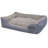   Cuccia per Cani con Cuscino Imbottito Taglia XL Grigio