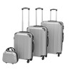   4 Pz. Set di Trolley Rigidi Argento