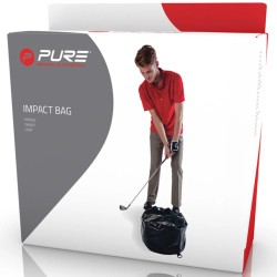 Pure2Improve Sacca Impatto da Golf per Allenamento Nera 23x8x25 cm