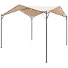   Gazebo Padiglione Tenda Tettoia 4x4 m in Acciaio Beige