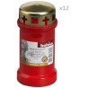 Bolsius Candele Commemorative con Tappo No 3 12 pz Rosse