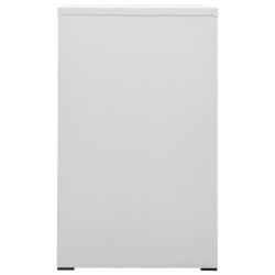 vidaXL Schedario Grigio Chiaro 46x62x102,5 cm in Acciaio