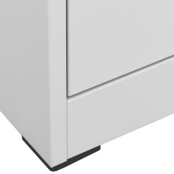 vidaXL Schedario Grigio Chiaro 46x62x102,5 cm in Acciaio