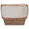 vidaXL Cesta Legna da Ardere con Manico 61,5x46,5x58cm Marrone Salice