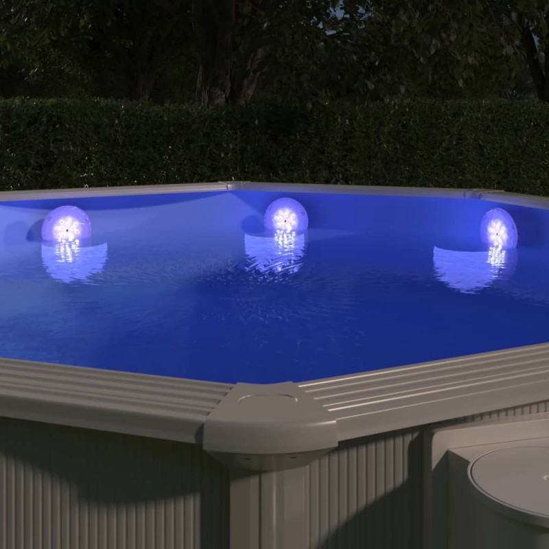 vidaXL Luce LED Piscina Galleggiante Subacquea con Telecomando Bianca